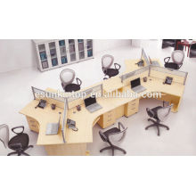 Office works desk with simple screen, workstation (KW918)